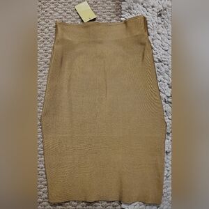 WOW Couture Bandage Tan Pencil Skirt